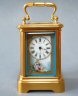 A fine miniature carriage clock with Sèvres porcelain side panels, France ca. 1880.